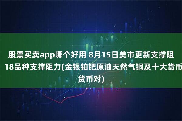 股票买卖app哪个好用 8月15日美市更新支撑阻力：18品种支撑阻力(金银铂钯原油天然气铜及十大货币对)